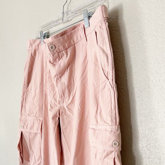 Madewell Garment-Dyed Low-Slung Straight Cargo Pants Pink Size 32 - Picture 6 of 12